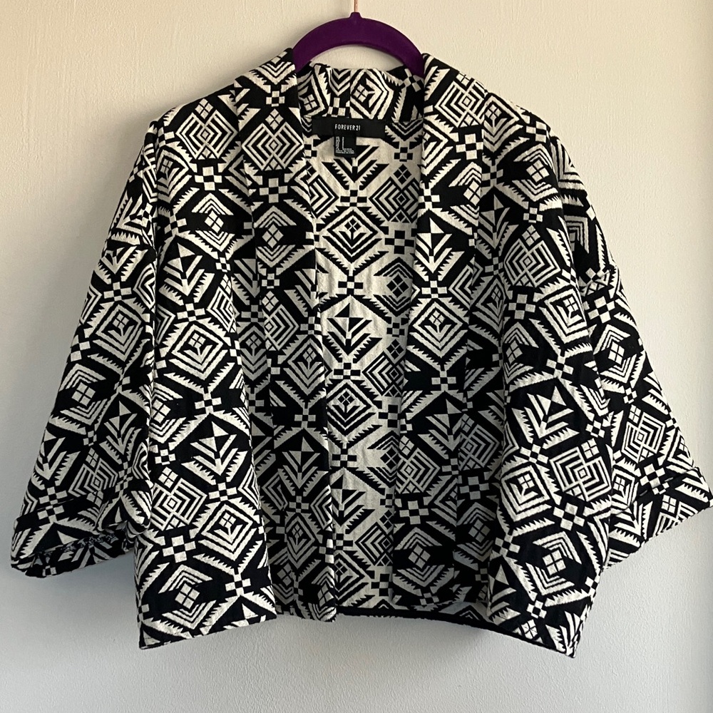 Forever 21 Monochrome Patterned Blazer